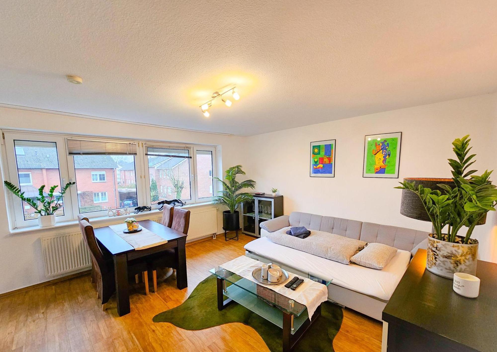 Ecocube Apartment2 Meppen14, Balkon, Kueche, Waschmaschine エクステリア 写真