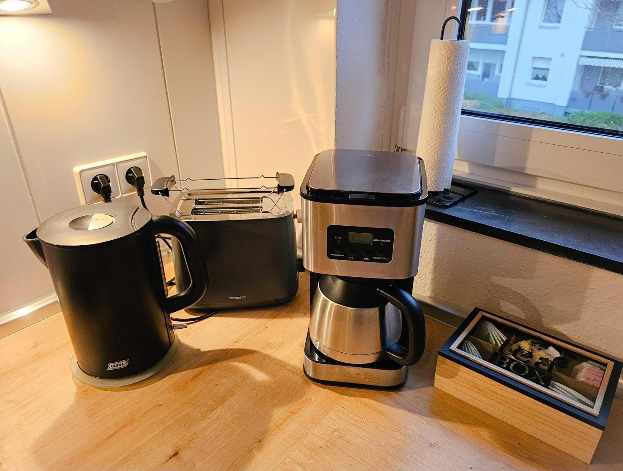 Ecocube Apartment2 Meppen14, Balkon, Kueche, Waschmaschine 部屋 写真
